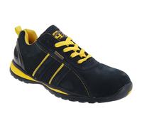 Grafters Men's Safety Toe Cap Trainer Shoes in Mid Navy | Size: 5 Grafters Mid Navy 5