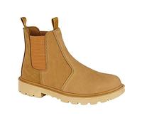 Grafters. Mens Safety Work Boots Tan Brown Leather Dealer Slip On Lightweight (16)