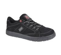 Grafters Mens Skate Type Toe Cap Safety Trainers Black (14 Uk)