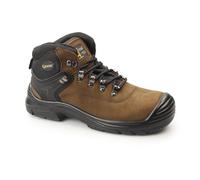 Grafters Grafters M9508B Mens Leather Super Wide Safety Boots Brown - Uk-Size-13 Brown