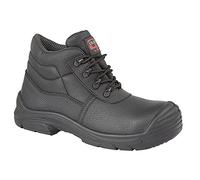 Grafters Safety Boots M9548A - Men's Leather Super Wide Chukka Black UK 7