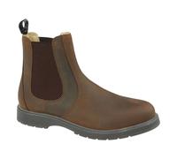 Grafters M186WB Unisex Leather Gusset Chelsea Boots Brown