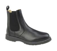Grafters M186A Unisex Leather Gusset Chelsea Boots Black
