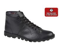 Grafters Mens/Womens Leather Classic Monkey Boots Mens Monkey Boots Ladies Black