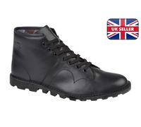 Grafters Mens/Womens Leather Classic Monkey Boots Mens Monkey Boots Ladies Black