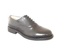 Grafters Morgan XM620A Unisex Leather Oxford Shoes Black