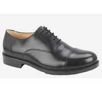 Grafters Dustin Mens Leather Oxford Cadet Shoes Black