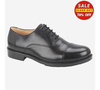 Grafters Dustin Mens Leather Oxford Cadet Shoes Black