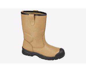 Grafters Raven Leather Safety Boots Men's | Safety Boots | Tan | UK Size 11