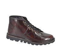 Grafters Retro Leather Mens Boots - Burgundy - Size UK 12