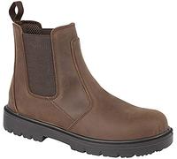Grafters Safety Dealer Boot Safety Toe Cap & Steel Midsole Ankle Boots - Brown, Mens UK 11/EU 45