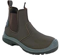 Grafters Safety Dealer S1 Ankle Work Steel Toe Mens Boots UK 6-13 (UK 6 / EU 40, Brown)