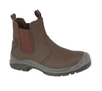 Grafters Safety Dealer S1 Ankle Work Steel Toe Mens Boots UK 6-13 (UK 8 / EU 42, Brown)