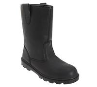 Grafters Safety Rigger Boots BLACK Leather size 9 UK