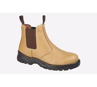 Grafters San Diego Leather Safety Boots Men's | Slip On Shoes | Tan | UK Size 8