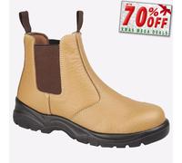Grafters San Diego Leather Safety Boots Mens - Tan - Size UK 6