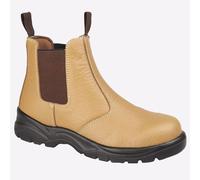 Grafters San Diego Leather Safety Boots Men's | Slip On Shoes | Tan | UK Size 8