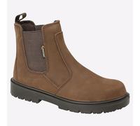 Grafters San Diego Mens Water Resistant Work Outdoor Safety Boots Brown