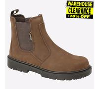Grafters Safety Work Boots Brown Slip On Steel Toe Cap Leather Dealer M9568B