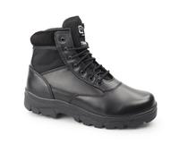Grafters Sherman Unisex Leather Work Boots Black - Uk-Size-4 Black