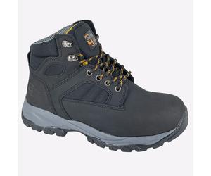 Grafters Sting Safety Mens Leather Work Steel Toe Everyday Ankle Boots Black