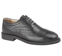 Grafters The Original Mens Brogue Leather Shoes Black 11