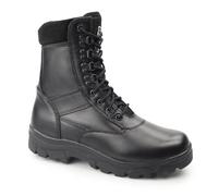 Grafters TOP GUN Unisex Leather Work Boots Black