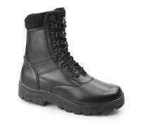 Grafters TOP GUN Unisex Leather Work Boots Black - UK 7