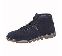 Grafters Heritage Unisex Real Suede Leather Monkey Boots - Navy - 10 UK