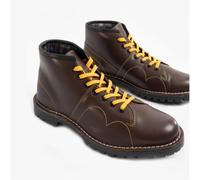 Grafters UNISEX Original Leather Monkey Boots Wine - UK 5