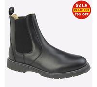 Grafters M186A Unisex Leather Gusset Chelsea Boots Black