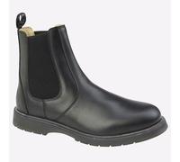 Grafters Weston Mens Leather Classic Fashion Slip On Chelsea Boots Black