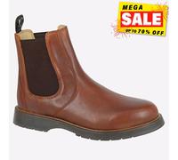 Grafters M186BT Unisex Gusset Chelsea Boots Tan