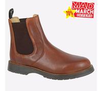 Grafters M186BT Unisex Gusset Chelsea Boots Tan