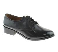 Grafters Womens/Ladies 4 Blind Eyelet Hi-Shine Leather Cadet Shoes