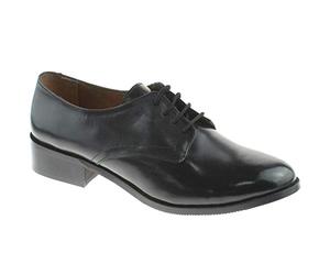Grafters Womens/Ladies 4 Blind Eyelet Hi-Shine Leather Cadet Shoes