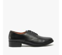Grafters Womens Leather Uniform Shoes Black - UK 8