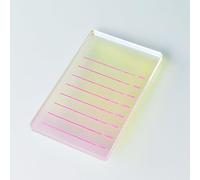 Grafting False Eyelash Acrylic Extension Pallet, Eyelash Extension Glue Tweezers Plate Pad Makeup Palette Individual Training Tools (Dazzling 4.72x2.95inch)