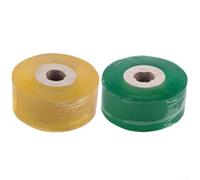 Grafting Tape for Fruit Trees, Stretchable Self-For Budding Wrap for Citrus Peach Persimmon, Plant Repair Garden Binding Tape in Green and Yellow, 80 Metre Long Roll(2.5cm)