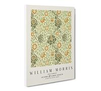Grafton By William Morris Exhibition Museum Painting Canvas Wall Art Print Ready to Hang, Framed Picture for Living Room Bedroom Home Office Décor, 30x20 Inch (76x50 cm)