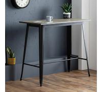 Grafton Elm Wood Industrial Bar Table