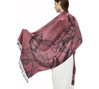 Gragengs Paisley Pashmina for Women, Feather powder pink, One size