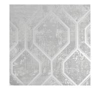 Graham & Brown Armature Geo Grey and Silver Wallpaper