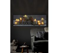 Graham & Brown Art For The Home Love Led Canvas Wall Art Brown