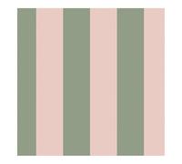 Graham & Brown Cath Kidston Canopy Stripe Green & Pink Wallpaper | Paste The Wall Application | Multi Floral | Eco-Friendly