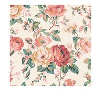 Graham & Brown Cath Kidston Garden Rose Autumn Floral Wallpaper | Paste The Wall Application | Multi Floral | Eco-Friendly