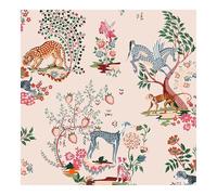 Graham & Brown Cath Kidston Painted Kingdom Pink Floral Wallpaper | Paste The Wall Application | Pink Floral | Eco-Friendly