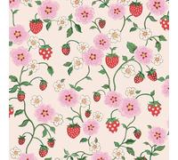 Graham & Brown Cath Kidston Strawberry Spring Floral Wallpaper | Paste The Wall Application | Pink Floral | Eco-Friendly