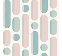 Envy Morse Rose & Sage Geometric Smooth Wallpaper