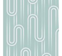 Graham & Brown Envy Ups n Downs Pistachio Wallpaper | Paste the Wall Application | Green Geometric Wallcovering | Eco-Friendly